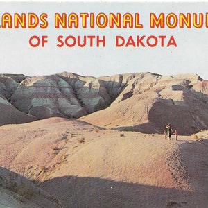 Bad Lands National Monument in South Dakota - Vintage Postcard
