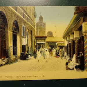 Tunis - Rue Sidi-Ben-Ziad - Tunisie - Carte postale ancienne