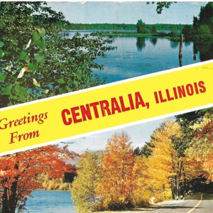 Saluti da Centralia, Illinois - Cartolina d'epoca 1962