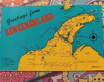 Grußbild von Keweenawland - MI um 1978 Vintage Postkarte