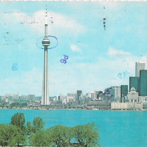 Ariel View - Toronto, Ontario, Canada -  1966 Vintage Postcard
