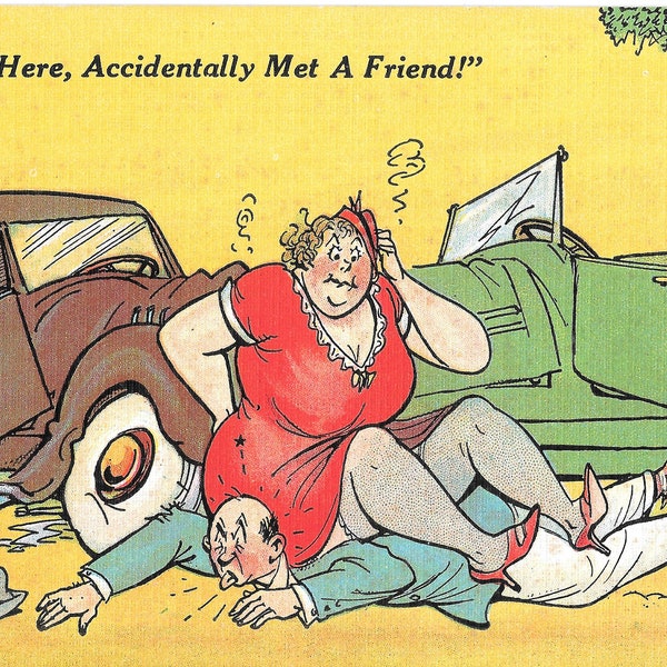 Detained Here, Accidentally Met A Friend! - Vintage Postcard
