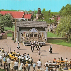 Dutch Folk Dancing - Holland, Michigan - Vintage Postcard