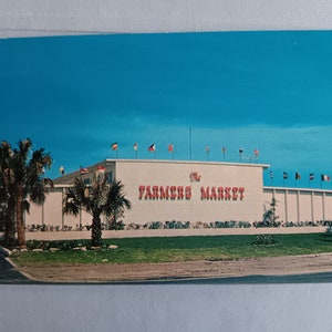 Mercado de agricultores en Congess - West Palm Beach, Florida - Postal vintage