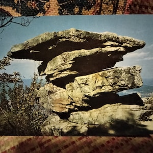 Umbrella Rock - Point Park Lookout Mountain - Great Smoky Mountains Nationalpark - Tennessee - Vintage Postkarte