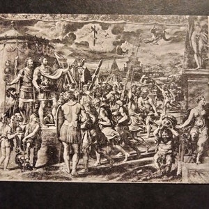Raffaello Sanzio - La Visione di Castantina - Vaticano- Roma - Cartão Postal Vintage