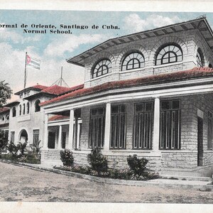 Cartão Postal Escuela Normal de Oriente - Escola Normal - Vintage