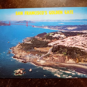 Cartão Postal Golden Gate Bridge - São Francisco, Califórnia - Vintage
