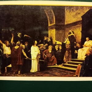 Cristo ante Pilato - Michael de Munkacsy - Postal Vintage