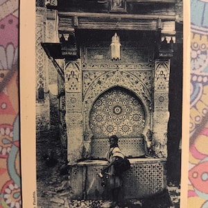 Fès - Fontaine Nedjarine - Carte postale vintage