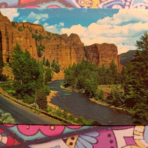 Merveilleux Wyoming - Shoshone River - North Fork - carte postale vintage