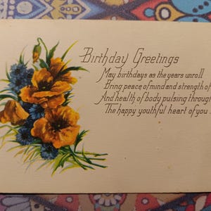 Birthday Greetings - Vintage Postcard