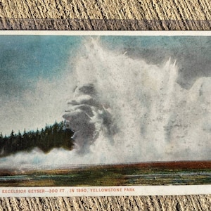 Excelsior Geyser en 1890 - Parc national de Yellowstone - Wyoming - vintage Carte postale