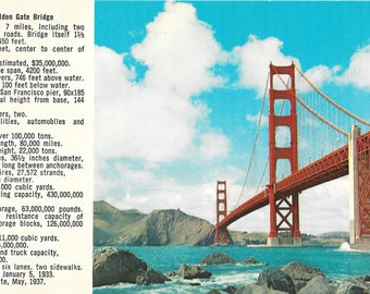 Golden Gate Bridge - San Francisco, California - Vintage Postcard