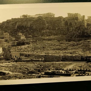 Athènes - L'Acropole - Carte postale ancienne de 1932