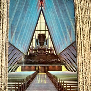 Evangelische Cadet Kapelle Orgel - Colorado Springs, Colorado - Vintage Postkarte