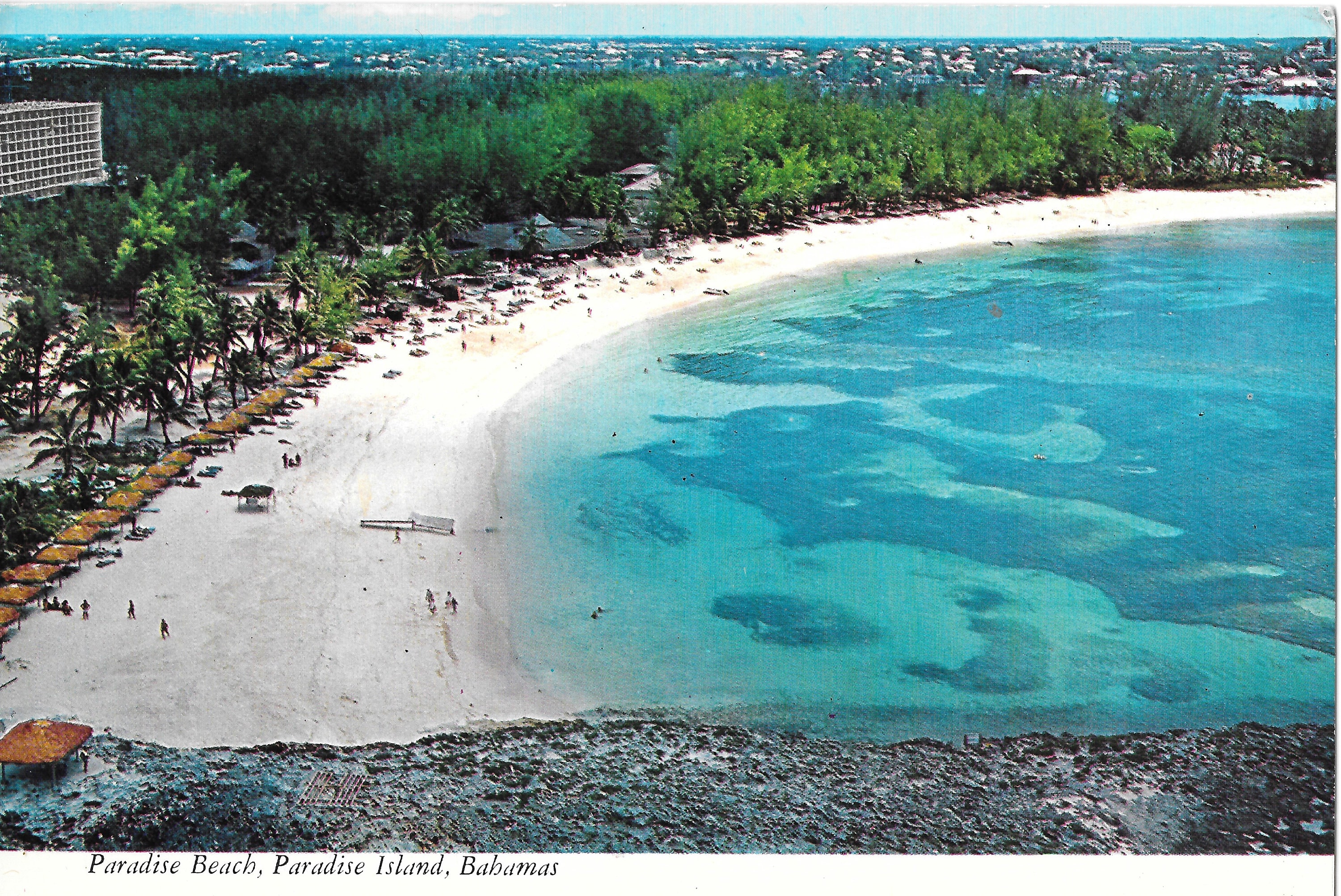 Paradise Beach - Paradise Island - Nassau, Bahamas - 1978 Vintage
