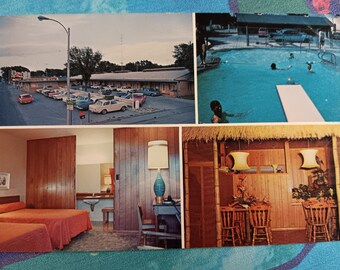 Conco Motel Cafe & Service Station - Grand Island, Nebraska - Vintage Postcard