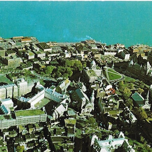 Aerial View of Quebec City, Canada - 1976 Vintage Postcard