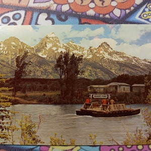 Merveilleux Wyoming - Grand Tetons et Jackson Lake - Carte postale vintage