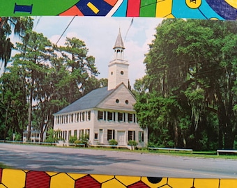 Midway Church - Midway, Georgia - vintage briefkaart