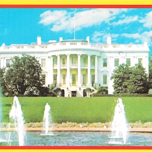 La Casa Bianca - Guardando a sud - Washington, DC - Cartolina vintage 1984