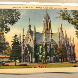 The Assembly Hall - Temple Block - Salt Lake City, Utah - carte postale vintage