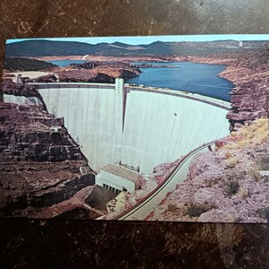 Cartão Postal Flaming Gorge Dam - Green River - Utah - Vintage