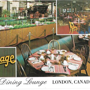 The Garage - Dining Lounge - London, Canada Vintage Postcard