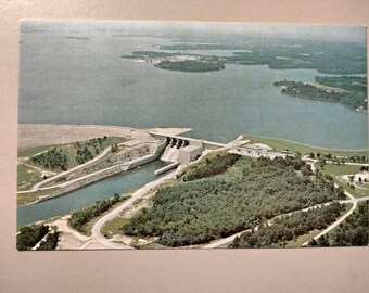 Stockton Dam - Stockton, Missouri - Vintage Postcard