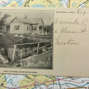 Daisy Cottage - Echo Stock Farm - Monterey, Massachusetts - 1907 Vintage Postcard