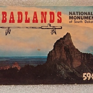 The Bad Lands, South Dakota - Vintage Postcard