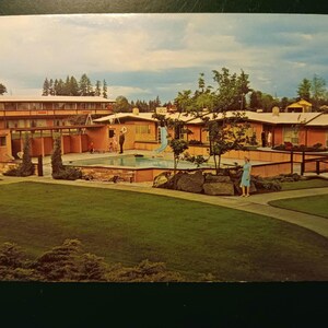 Tyee Motor Inn - Olympie, Washington - carte postale ancienne