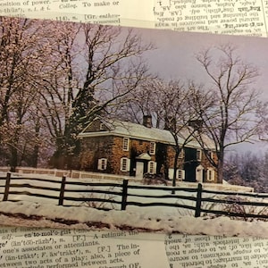 The Thompson-Neely House - Washington Crossing State Park - Comté de Bucks, Pennsylvanie - carte postale vintage