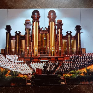 Intérieur du taberbacle mormon - Temple Square - Salt Lake City, Utah - vintage