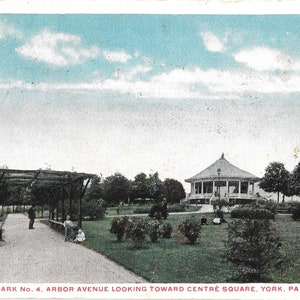 Farquhar Park No 4 - Arbor Ave looking toward Centre Square - York, Pennsylvania  - Vintage Postcard