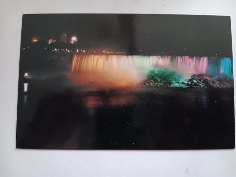American Falls - Illuminated - Niagara Falls - Ontario, Canada ...