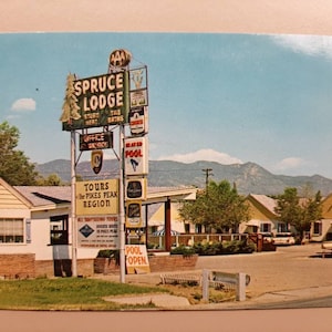 Spruce Lodge - Colorado Springs, Colorado - carte postale vintage