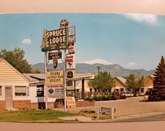 Spruce Lodge - Colorado Springs,  Colorado - Vintage Postcard