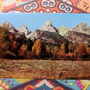 Teton Range - Wyoming - Parc national des Grands Tetons - Carte postale ancienne