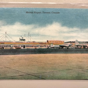 Malton Airport - Toronto, Ontario, Canada -  Vintage Postcard