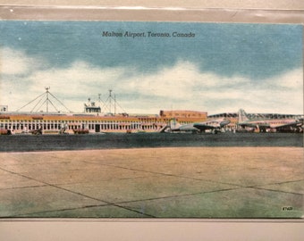 Malton Airport - Toronto, Ontario, Kanada - Vintage Postkarte