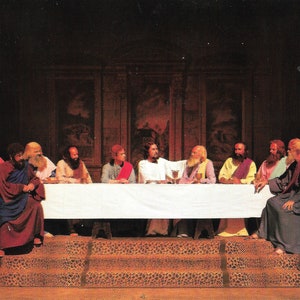 La última cena - Black Hills Passion Play - Postal vintage