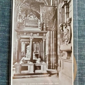 Graf van Queen Elizabeth & Queen Mary - Vintage briefkaart