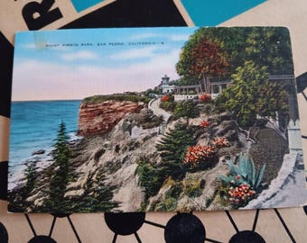 Point Firmin Park - San Pedro, California - Vintage Postcard