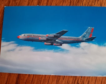 American Airlines - 707 Jet Flagship - Vintage Postcard