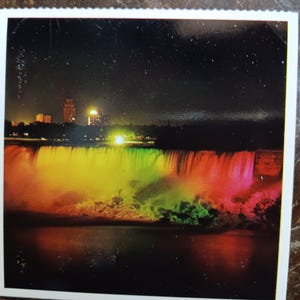 Niagara Falls at Night - Vintage Postcard