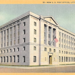 New U.S. Post Office - Little Rock, Arkansas - Vintage Postcard