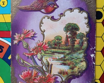 Mit freundlichen Grüßen - Vintage Postkarte