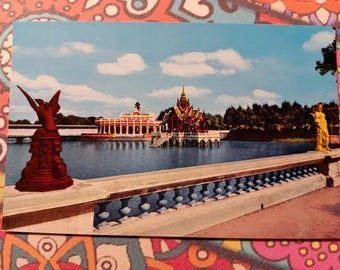 Phrathinang Aisawan Thipya-At - Bang Pa-In - Vintage Postcard
